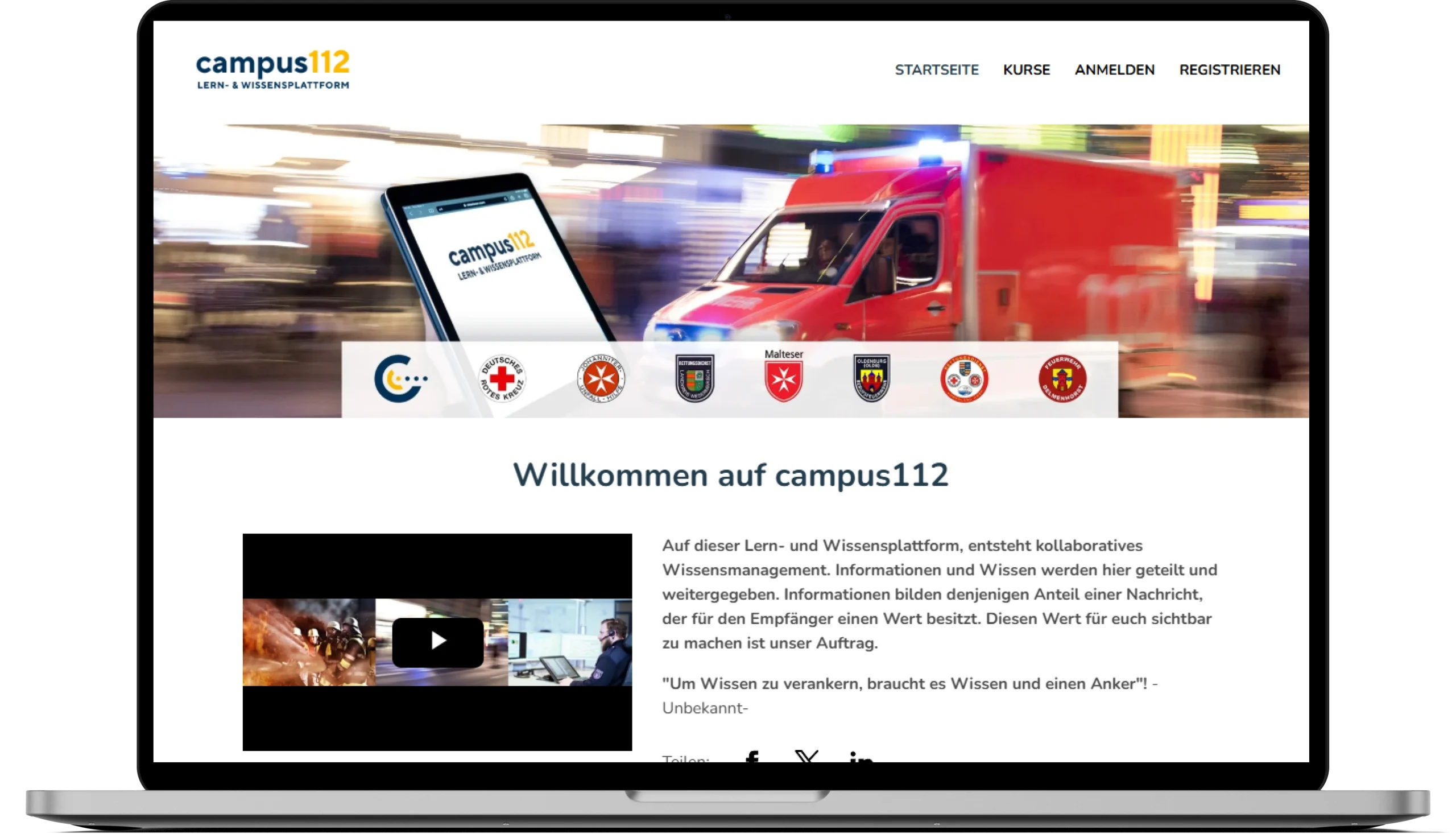 Case Study Großleitstelle Oldenburger Land: Lern- und Wissensplattform campus112 für Rettungsdienste

